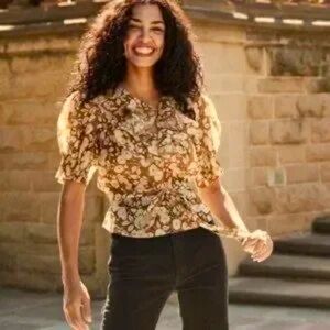 Doen Fern Top in Ambridge Rose Print Size Small